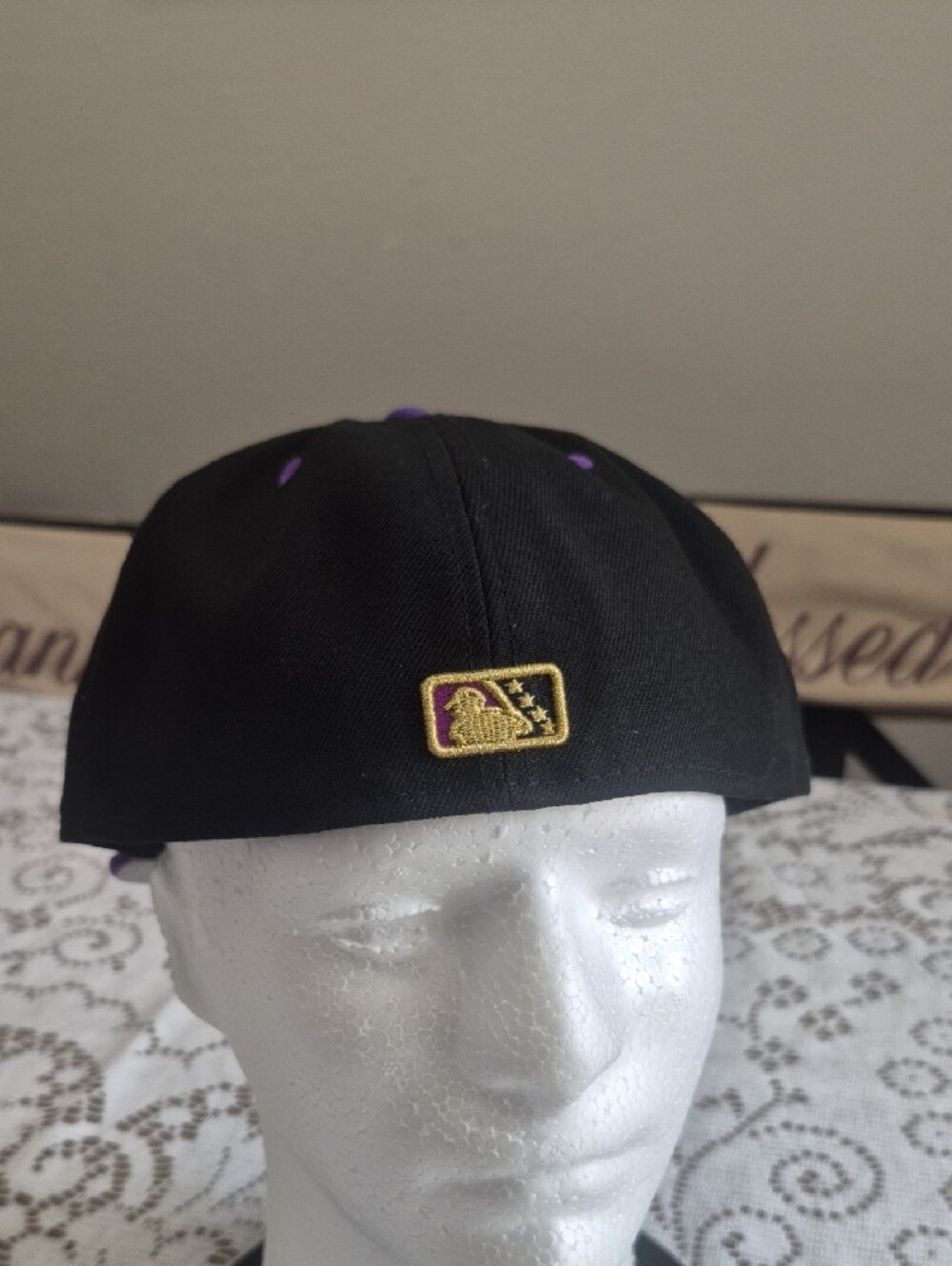 New Era Black and Purple 59FIFTY Fitted Cap - Picture 7 of 9